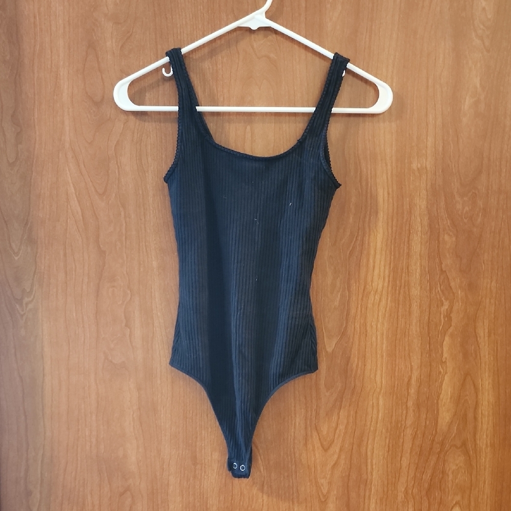 Hollister Black Ribbed Kids Bodysuit